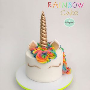 torta unicornio arcoiris medellin dulcepastel